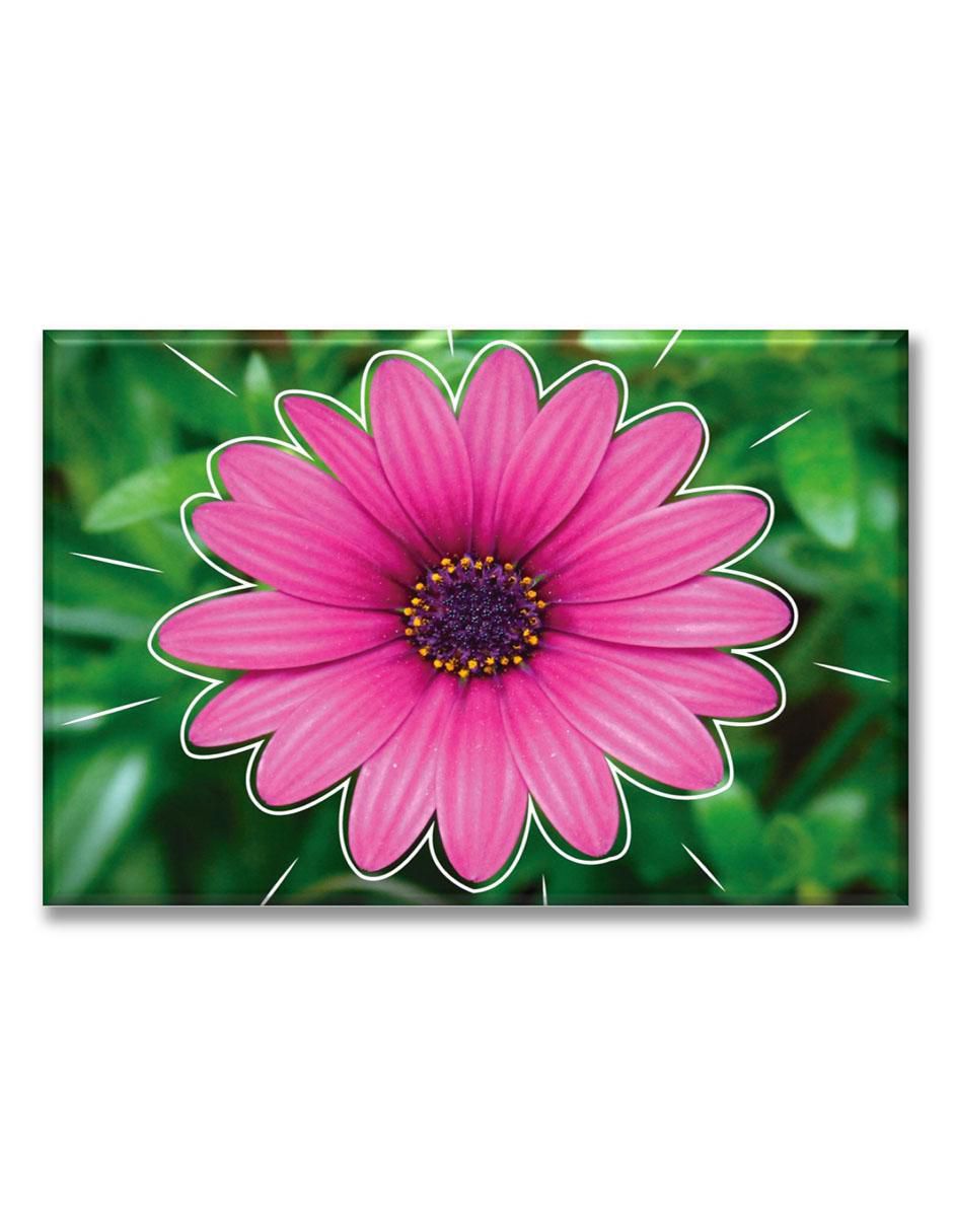 Cuadro decorativo Industria Grafica Ciento 23 Flor magenta delineada