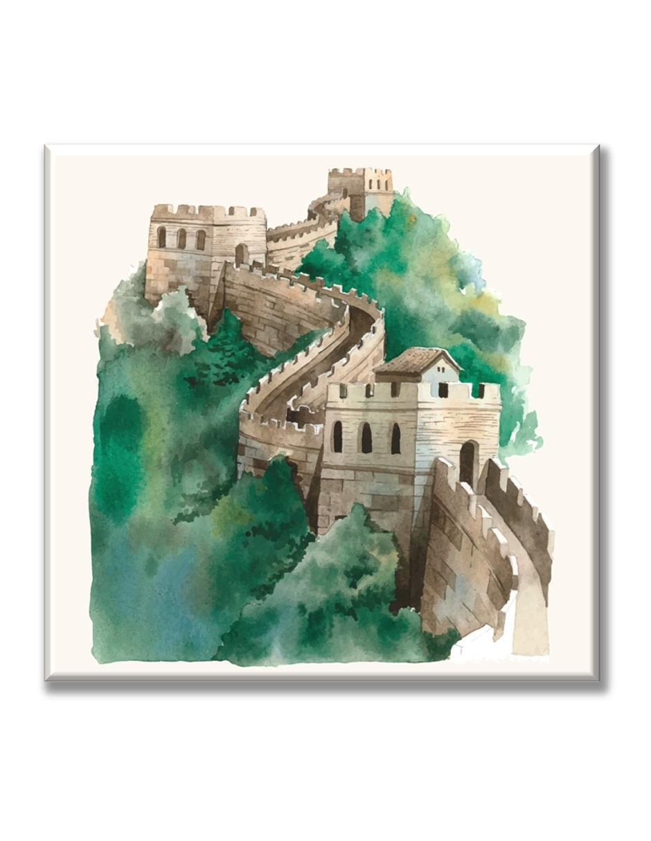 Cuadro decorativo Muralla china acuarela Cuadro decorativo Muralla china acuarela