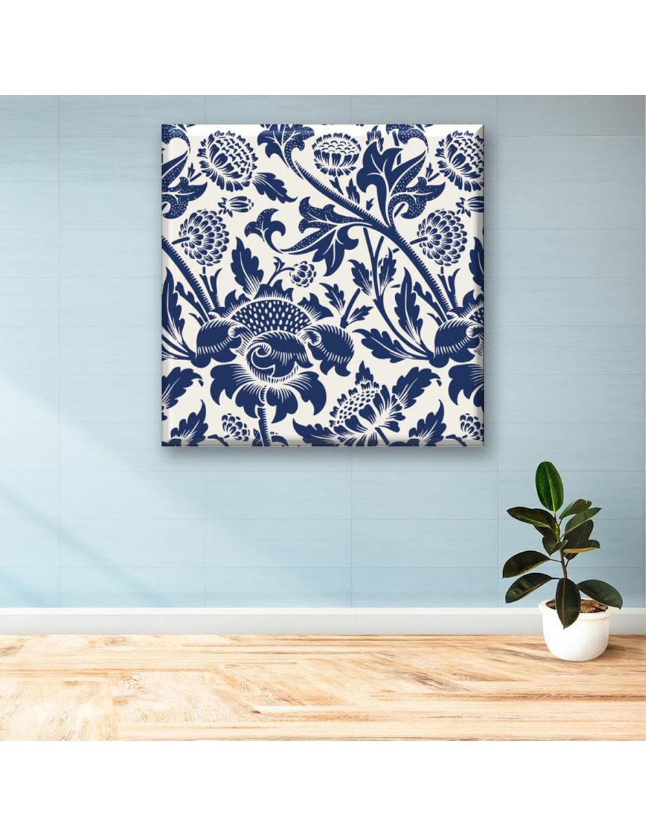 Cuadro decorativo Industria Grafica Ciento 23 Tapiz flores azules