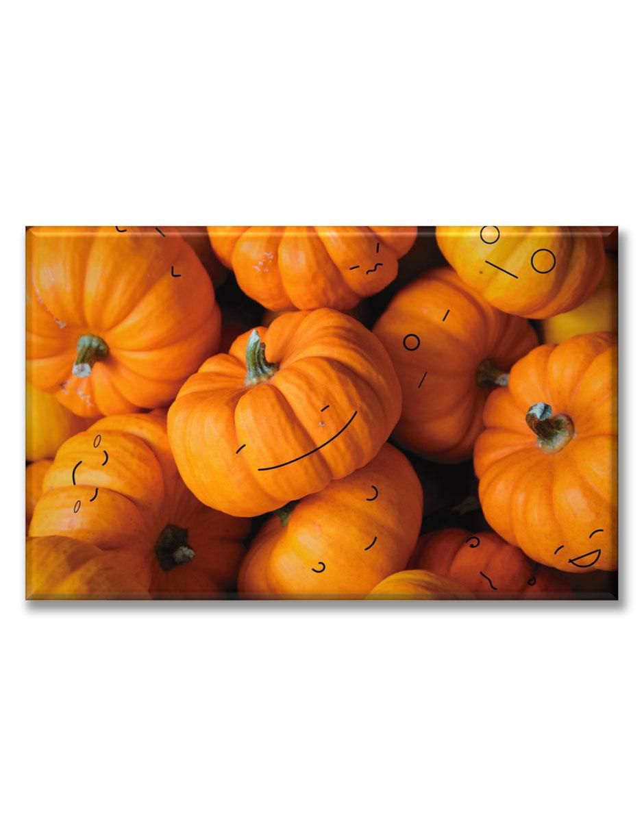 Cuadro decorativo Calabazas con caritas 1