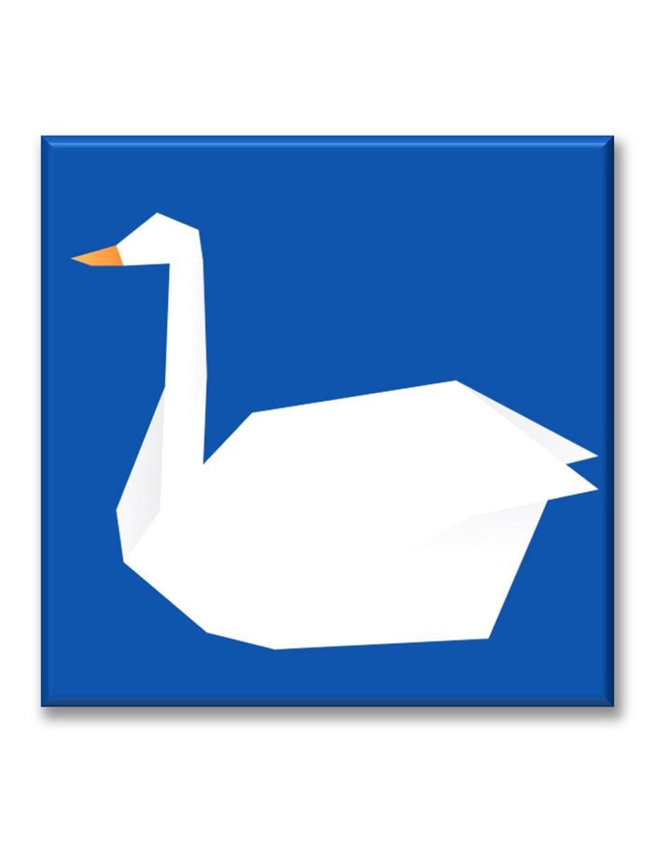 Cuadro decorativo Cisne origami 1