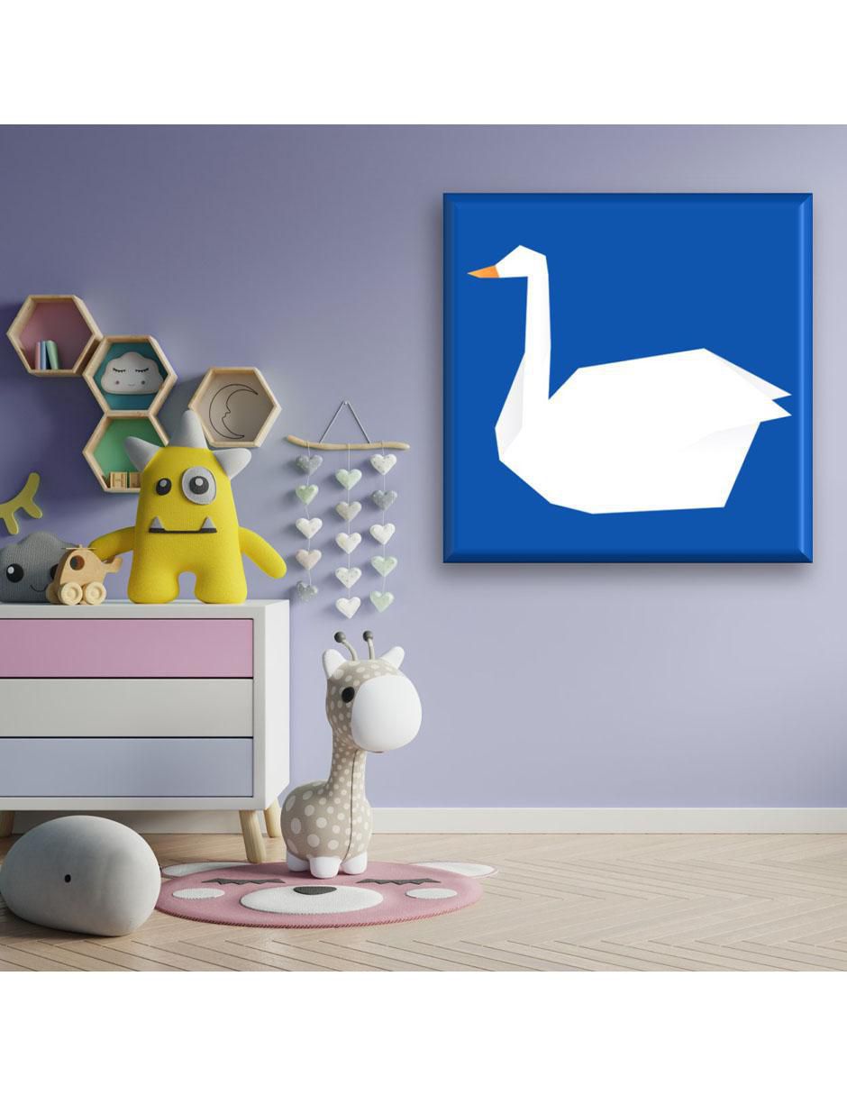 Cuadro decorativo Cisne origami 5