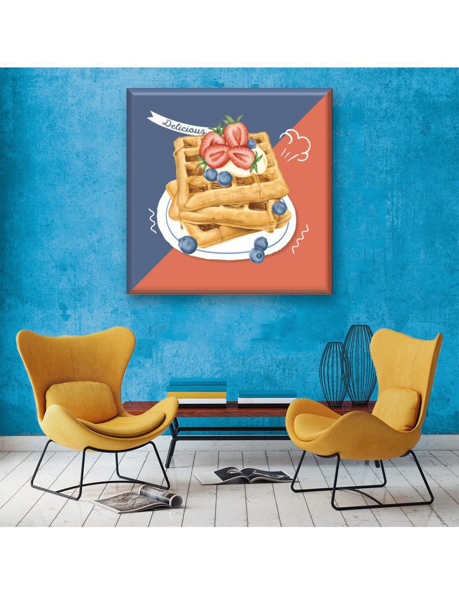Cuadro decorativo Wafles bicolor 5