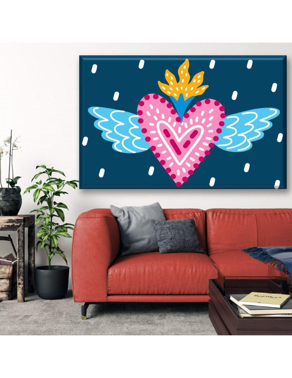 Cuadro decorativo Corazón con alas 2