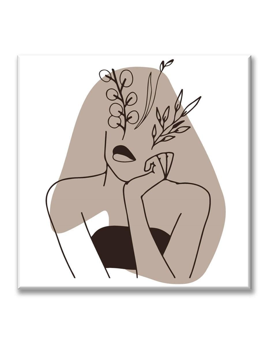 Cuadro decorativo Silueta de mujer planta 1