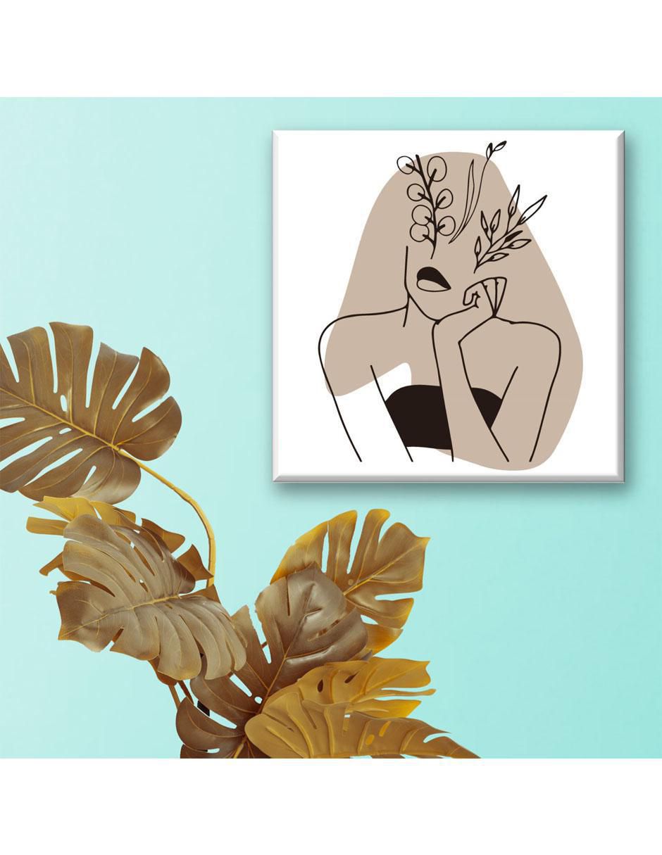 Cuadro decorativo Silueta de mujer planta 5