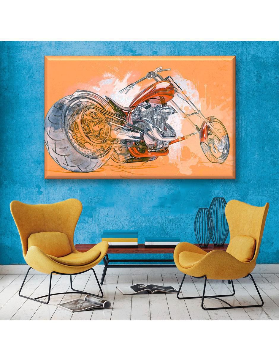 Cuadro decorativo Moto roja 5