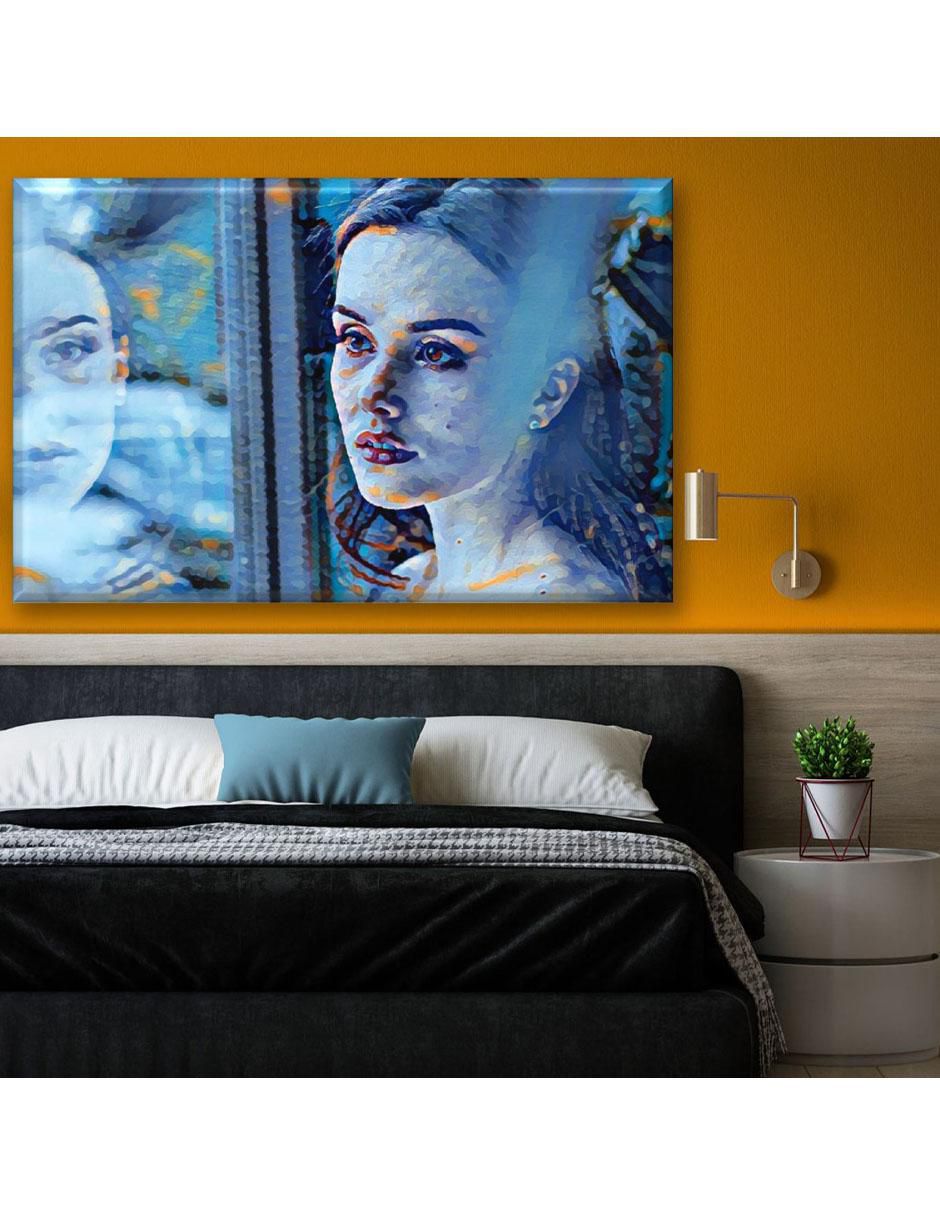 Cuadro decorativo Retrato azul 5
