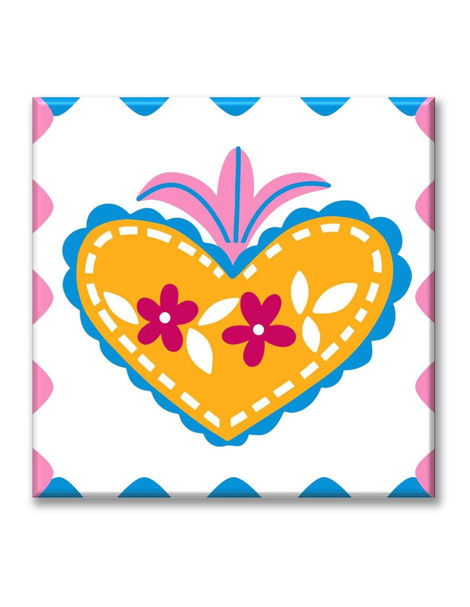 Cuadro decorativo Corazón con flores 1