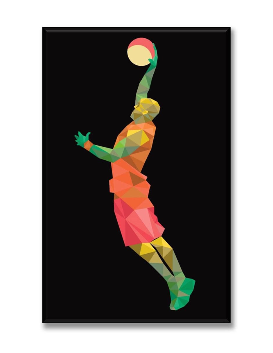 Cuadro decorativo Básquetbol geométrico 1