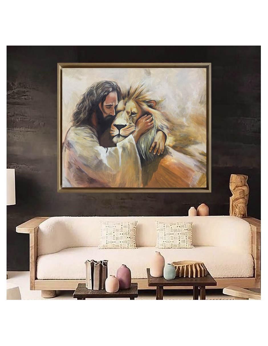 Pintura Jesús Te Cuida técnica acrílico Religiosos 3