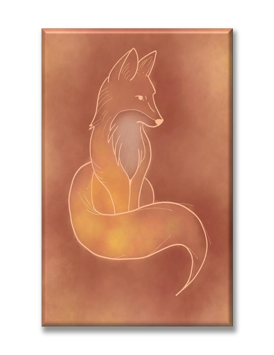 Cuadro decorativo Zorro fluorescente 1