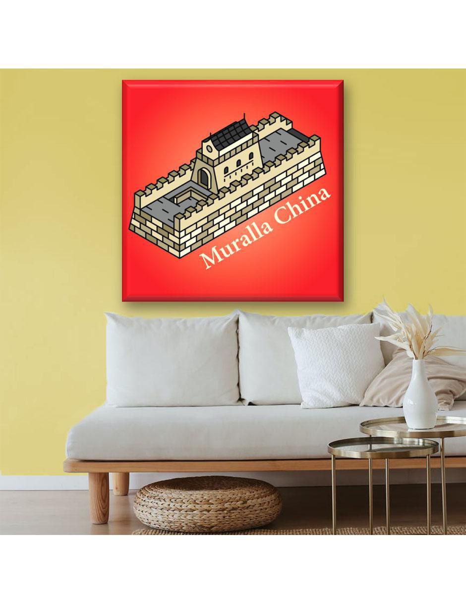 Cuadro decorativo Industria Grafica Ciento 23 Muralla china ilustración