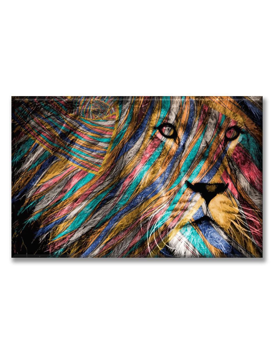 Cuadro decorativo León colores