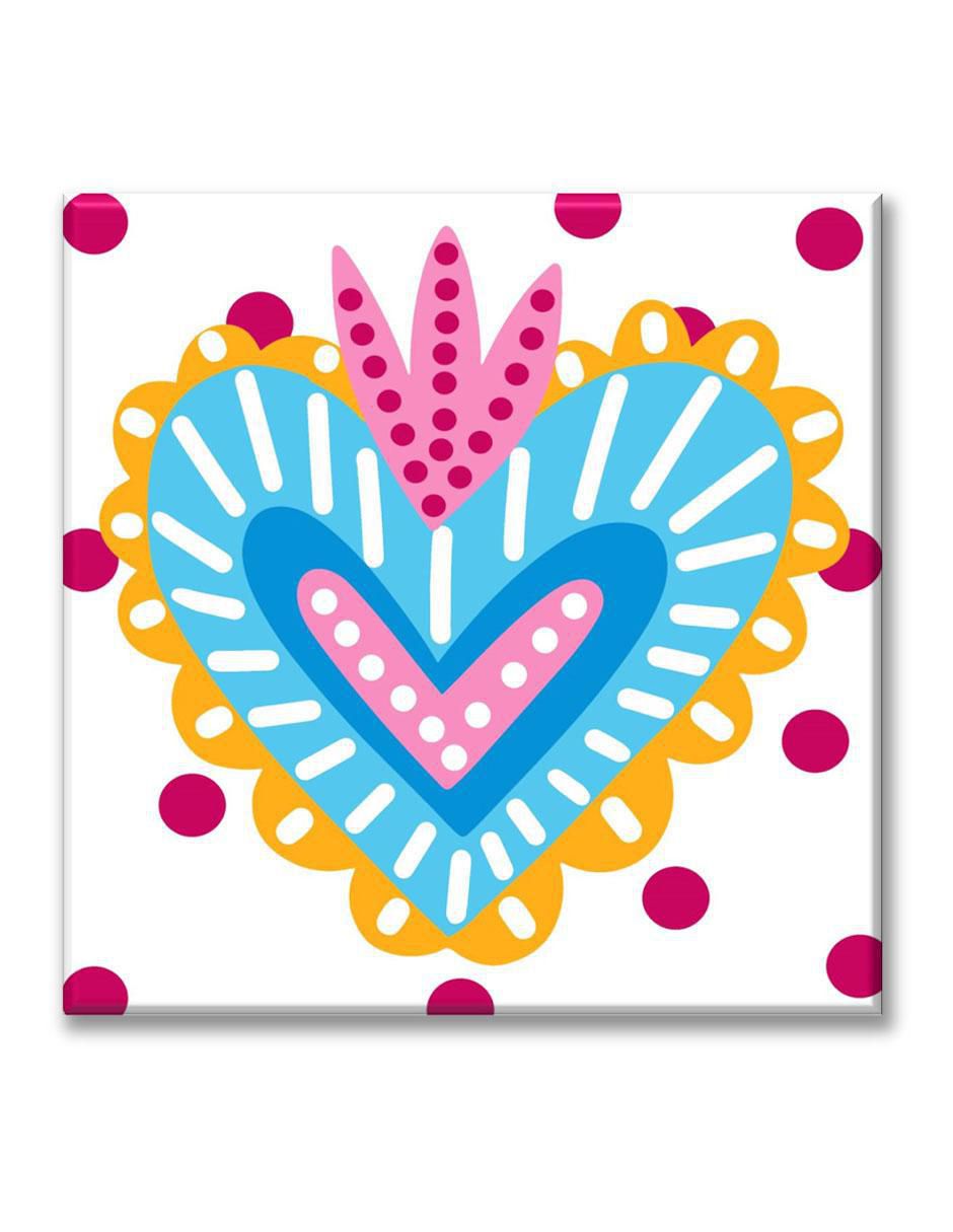 Cuadro decorativo Industria Grafica Ciento 23 Corazón de colores