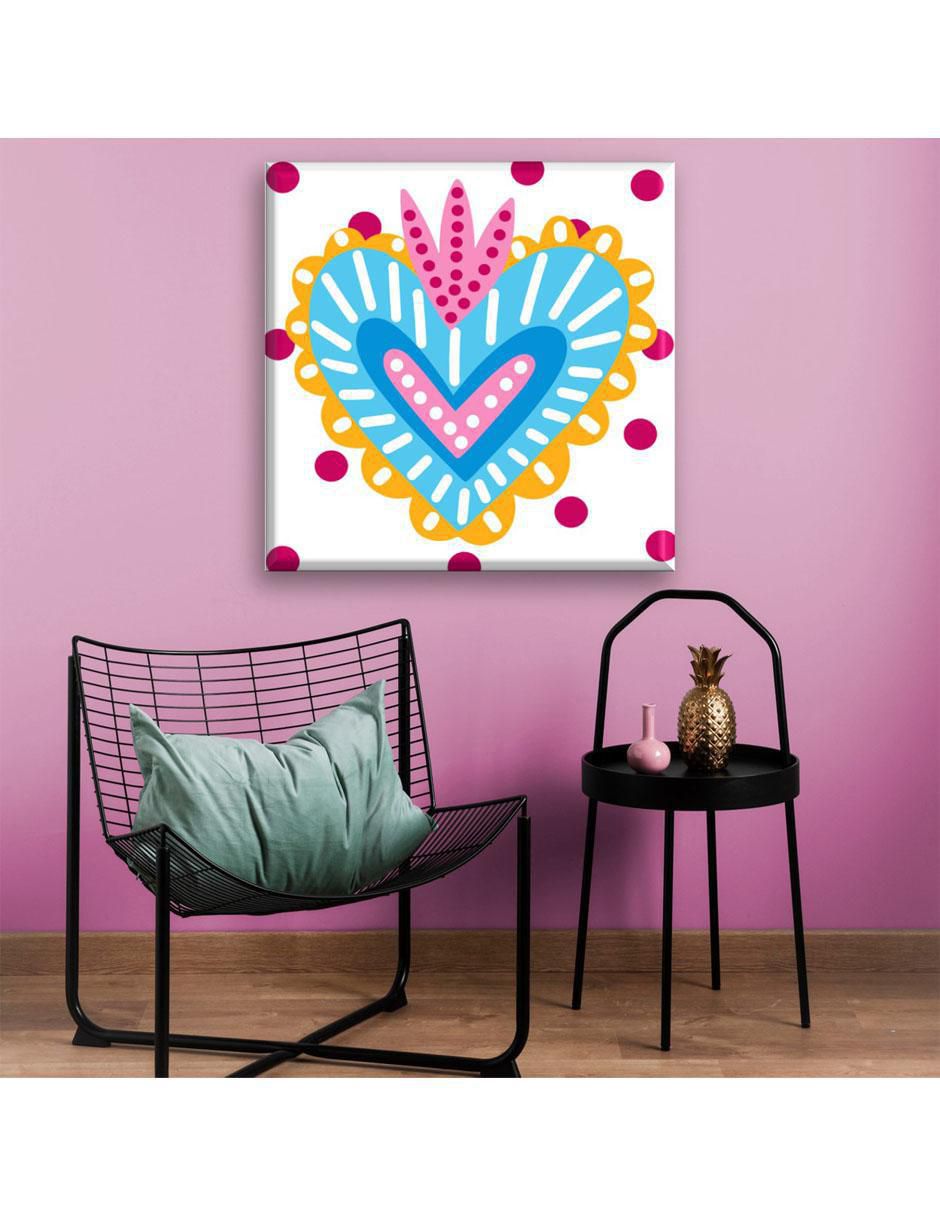 Cuadro decorativo Industria Grafica Ciento 23 Corazón de colores