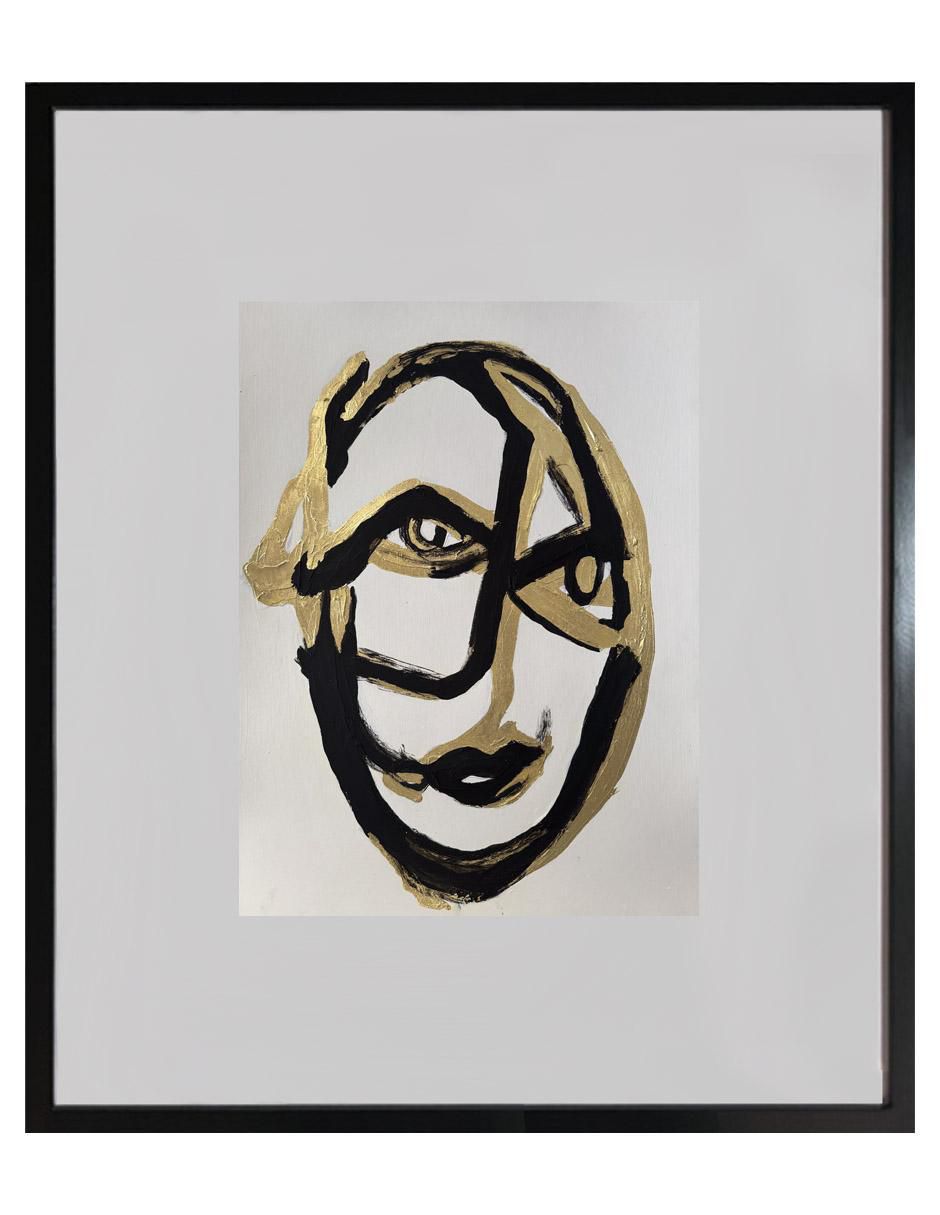 Pintura Goldfacei técnica acrílico Faces Pintura Goldfacei técnica acrílico Faces