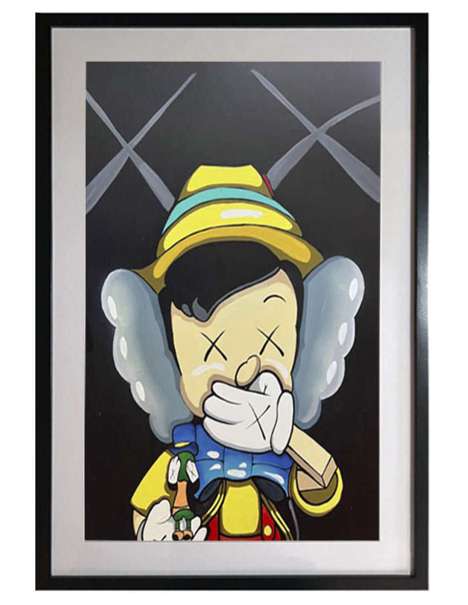 Pintura Pinocchiows técnica acrílico Milleniart Pintura Pinocchiows técnica acrílico Milleniart