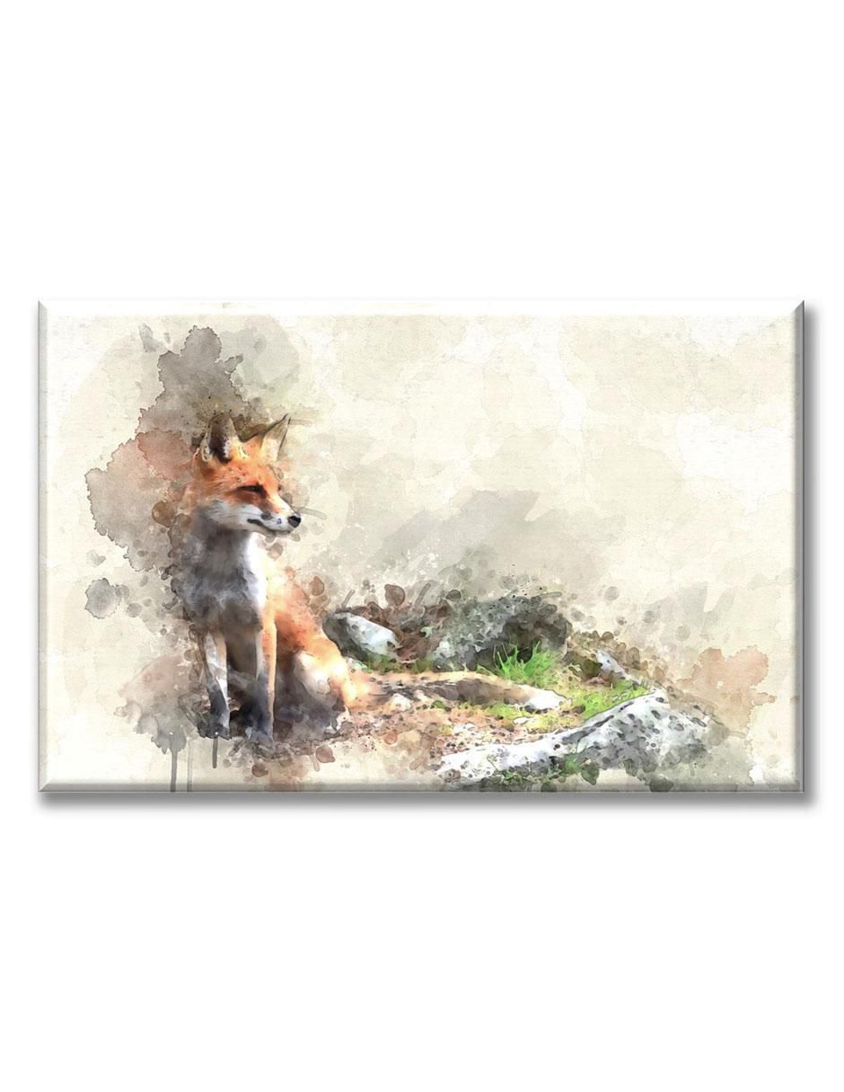 Cuadro decorativo Zorro acuarela 1