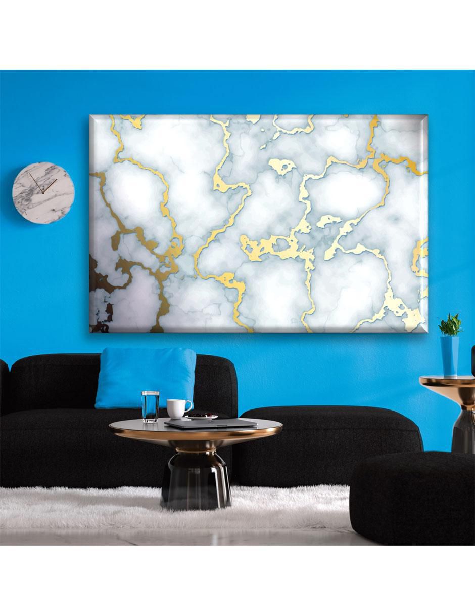 Cuadro decorativo Industria Grafica Ciento 23 Mármol con detalles dorado
