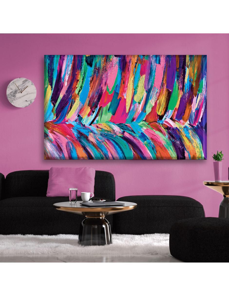 Cuadro decorativo Pinceladas arcoíris 5