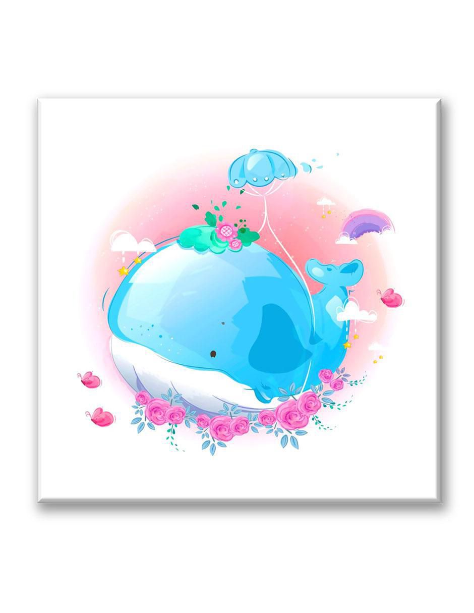 Cuadro decorativo Ballena acuarela 1
