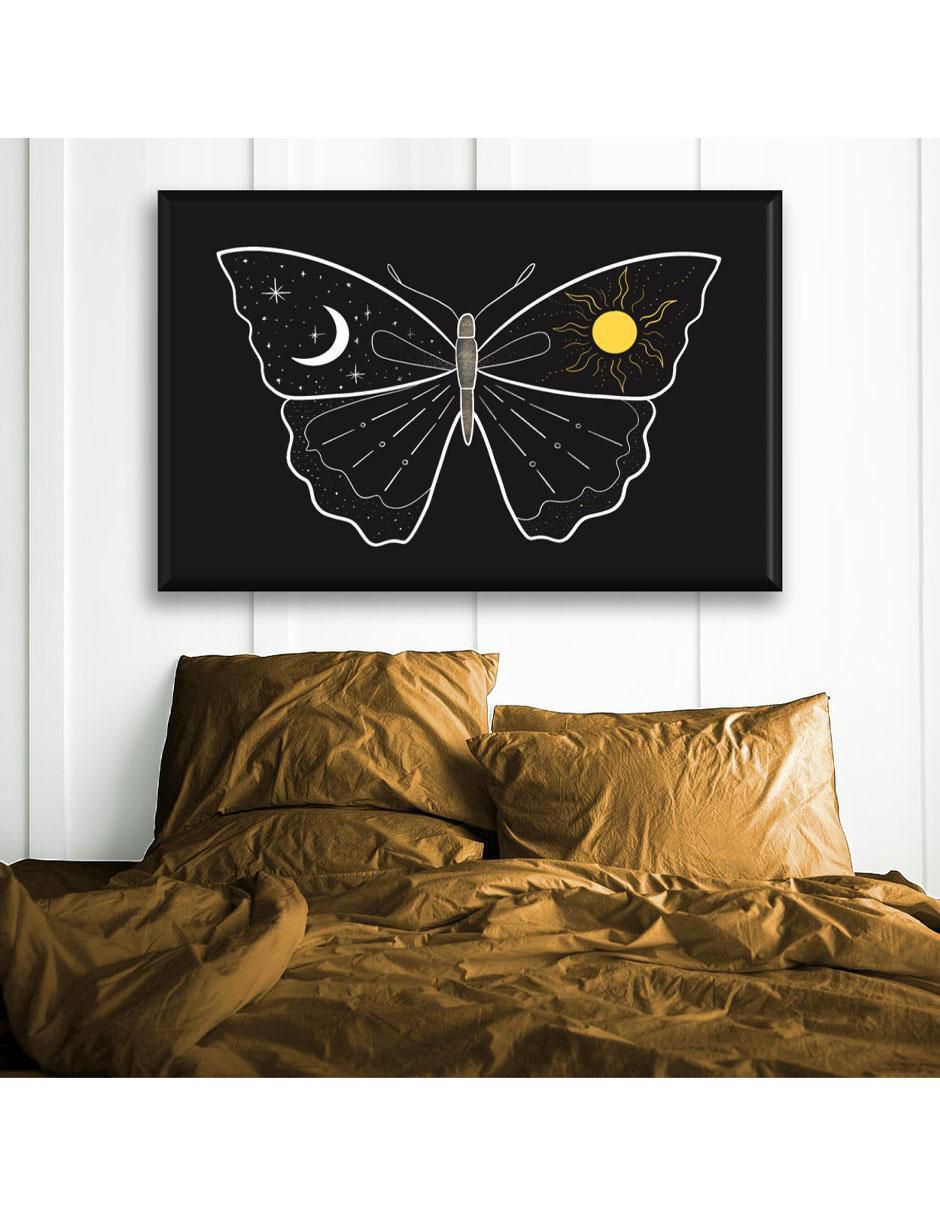 Cuadro decorativo Industria Grafica Ciento 23 Mariposa cuerpos celestes