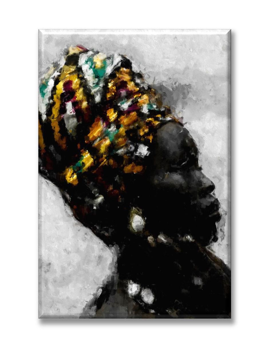 Cuadro decorativo Mujer africana pintura 1