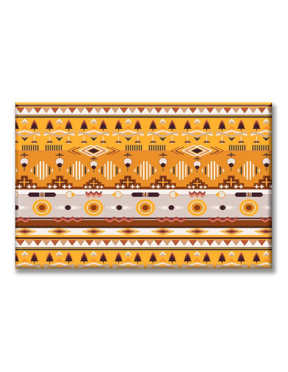 Cuadro decorativo Industria Grafica Ciento 23 Patron tribal de amarillo