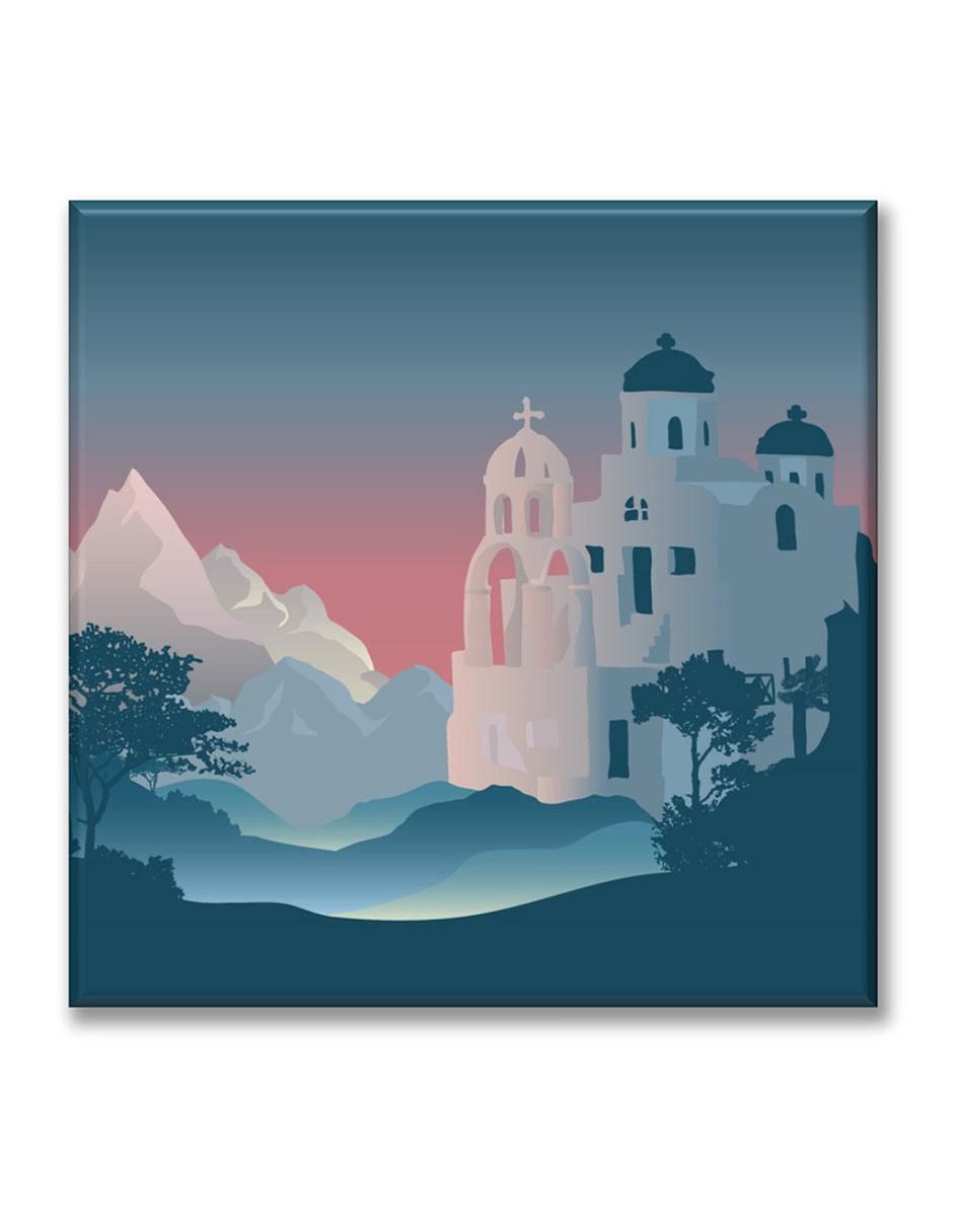 Cuadro decorativo Santorini al atardecer 1