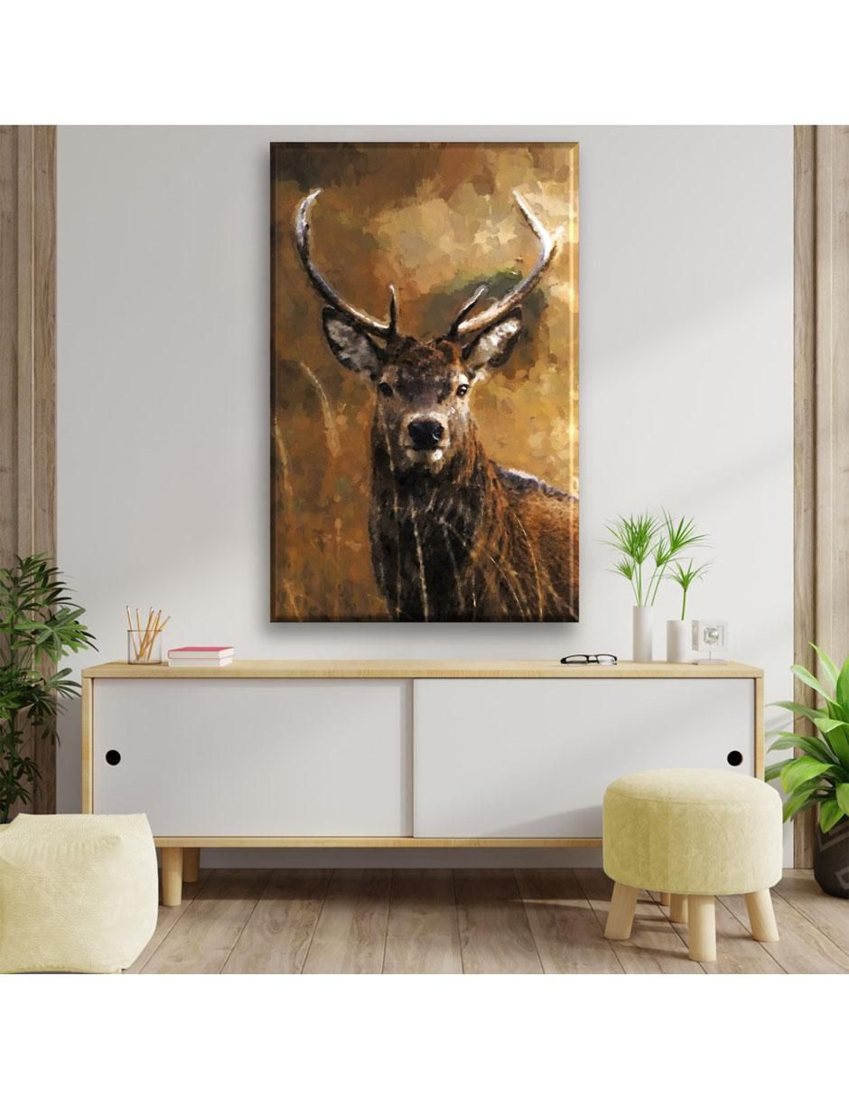 Cuadro decorativo Industria Grafica Ciento 23 Venado en óleo