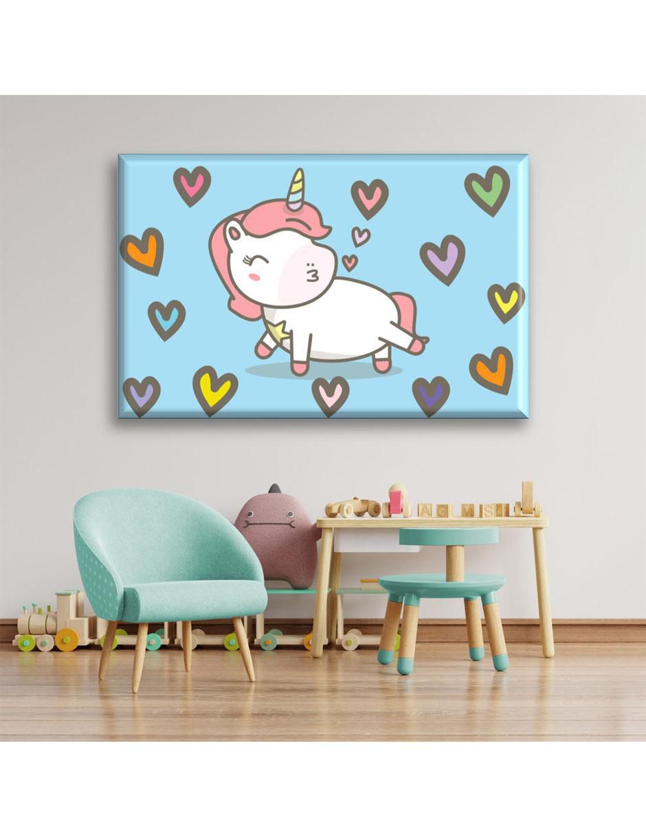 Cuadro decorativo Unicornio corazón 5