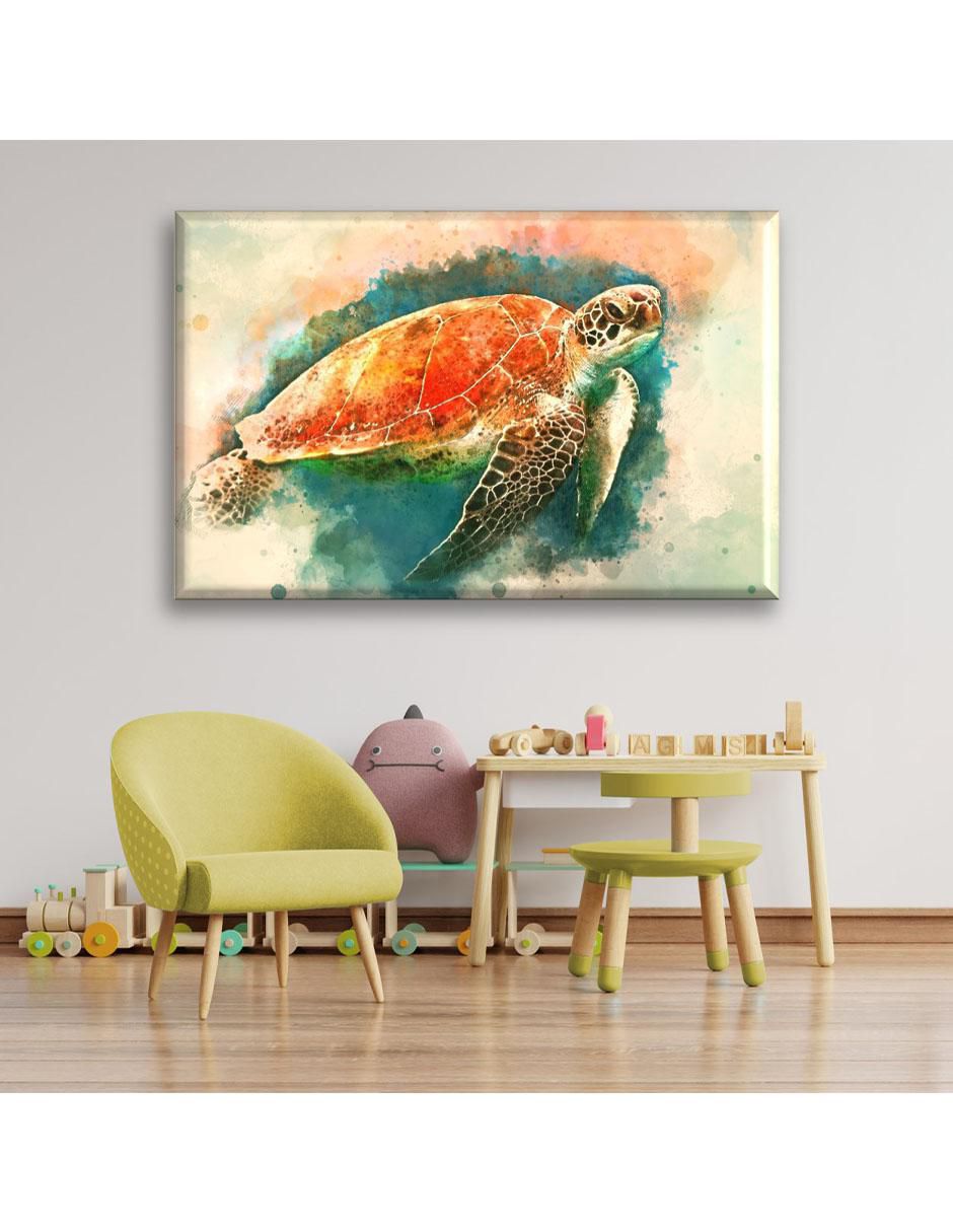 Cuadro decorativo Tortuga acuarela 5