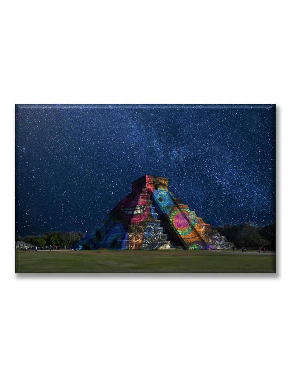 Cuadro decorativo Chichen itzá de noche 1