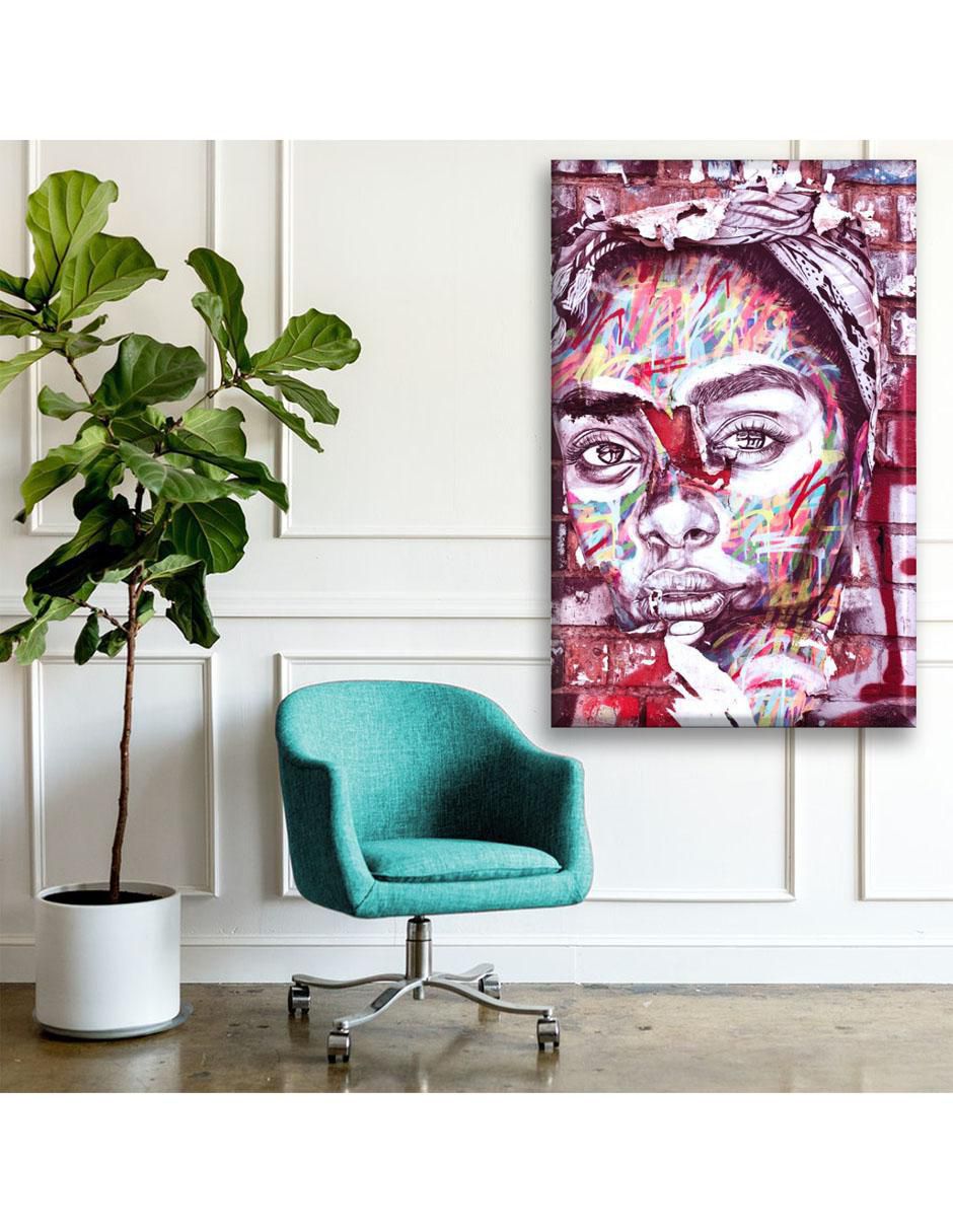 Cuadro decorativo Industria Grafica Ciento 23 Mujer grafiti