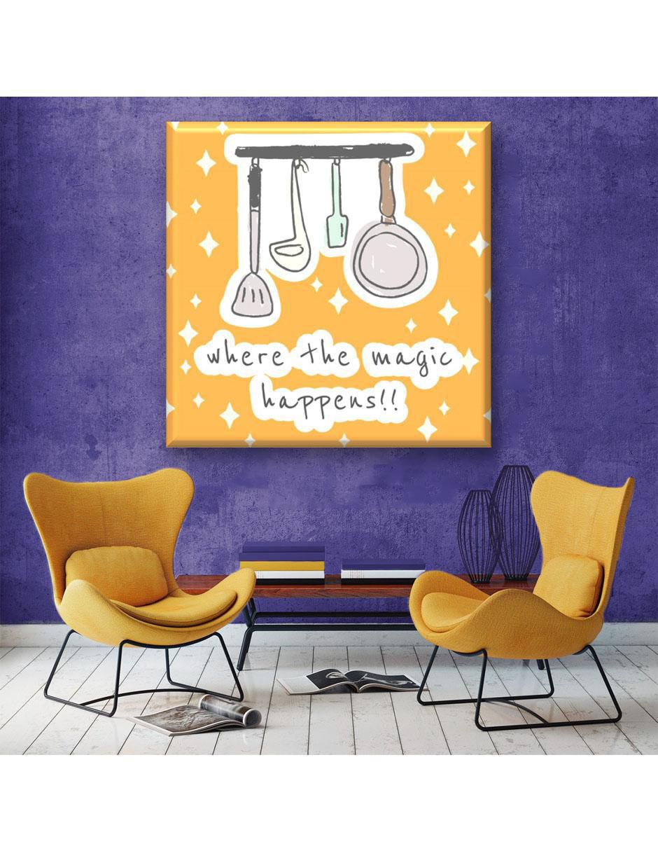 Cuadro decorativo Utensilios de cocina cute 5