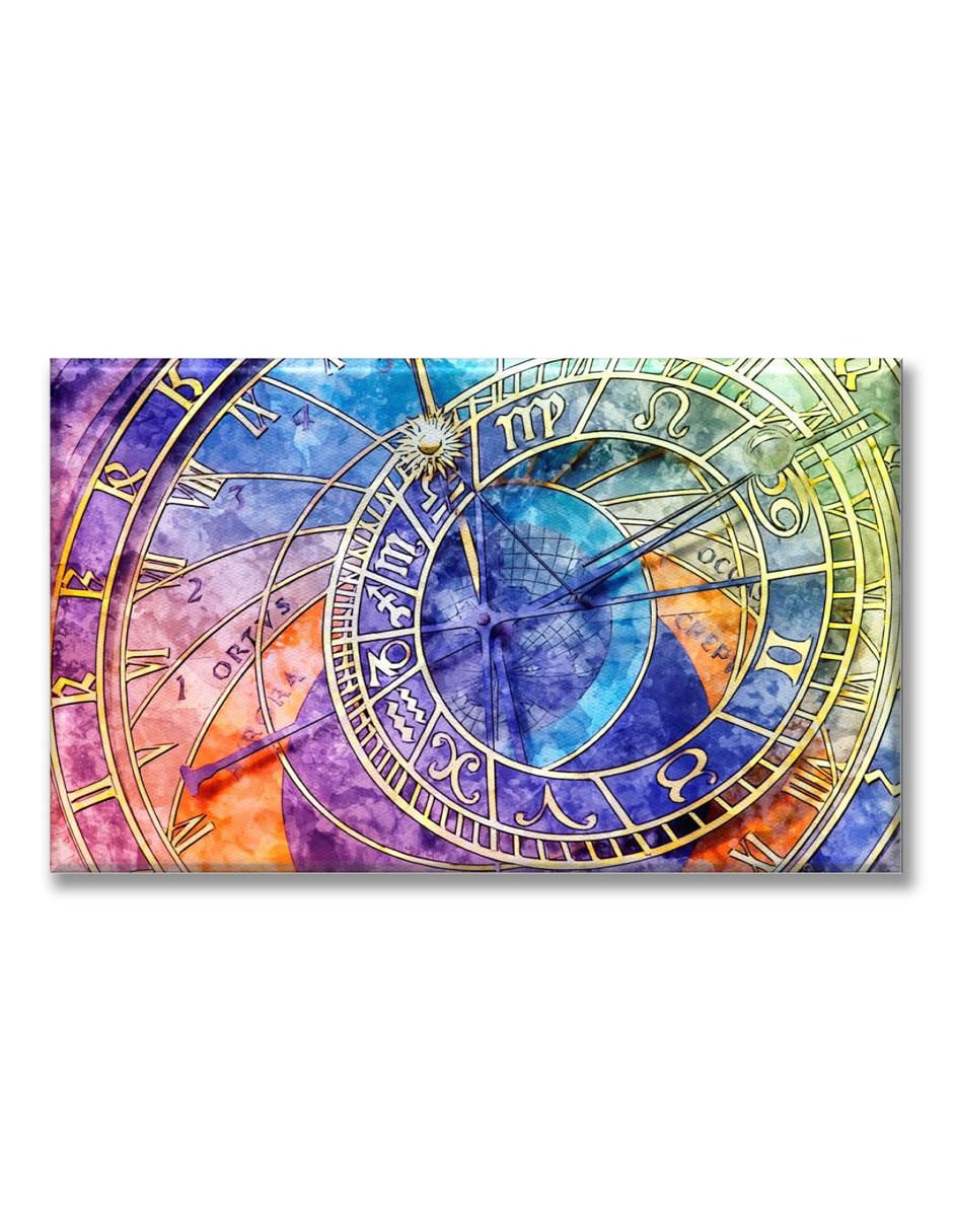Cuadro decorativo Reloj acuarela 1