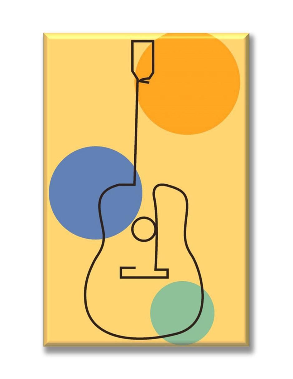 Cuadro decorativo Industria Grafica Ciento 23 Silueta de guitarra