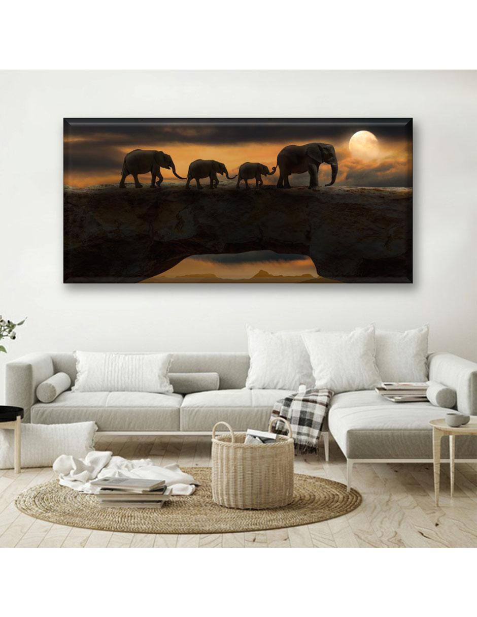 Cuadro decorativo Industria Grafica Ciento 23 Familia de elefantes
