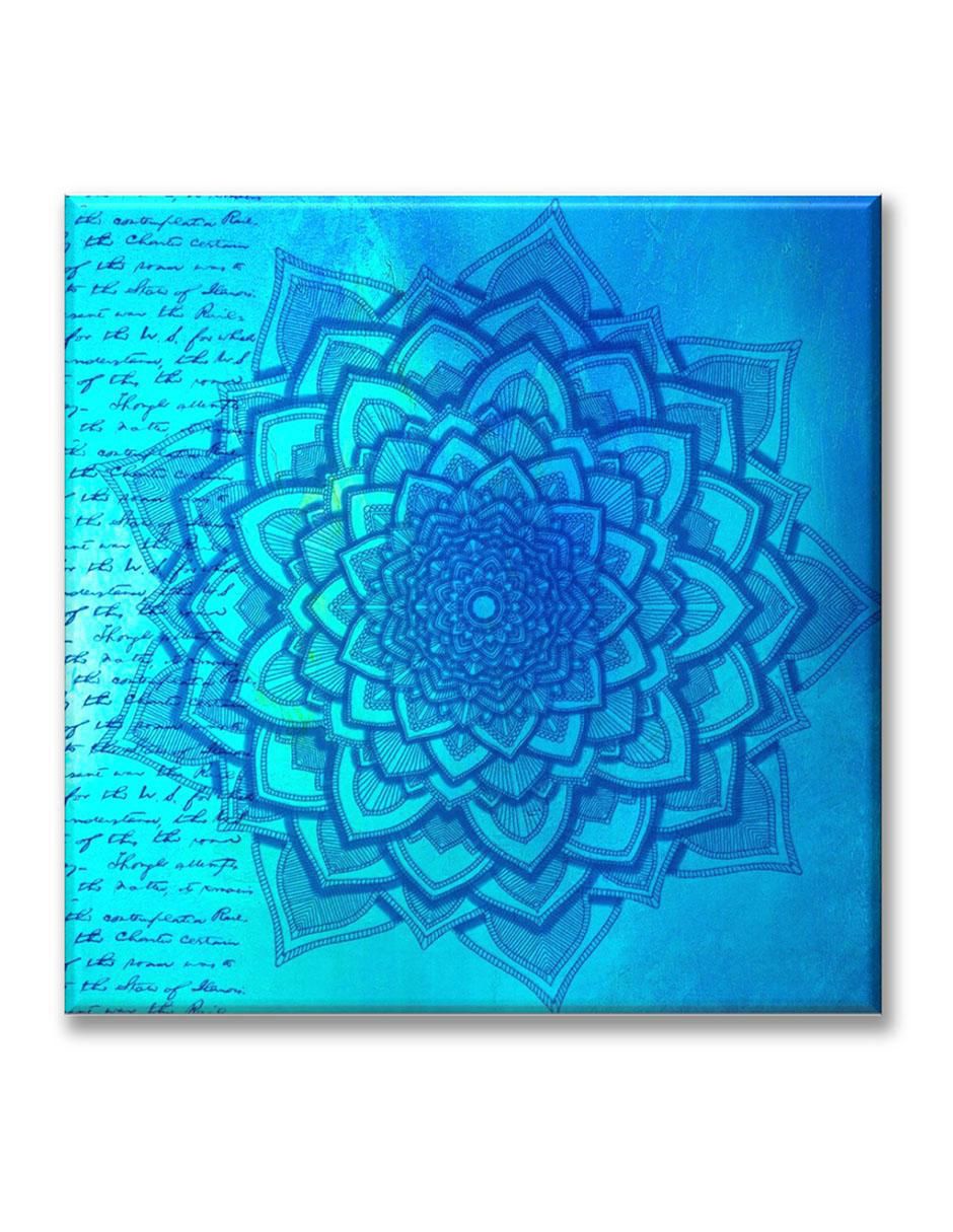 Cuadro decorativo Mandala azul 1
