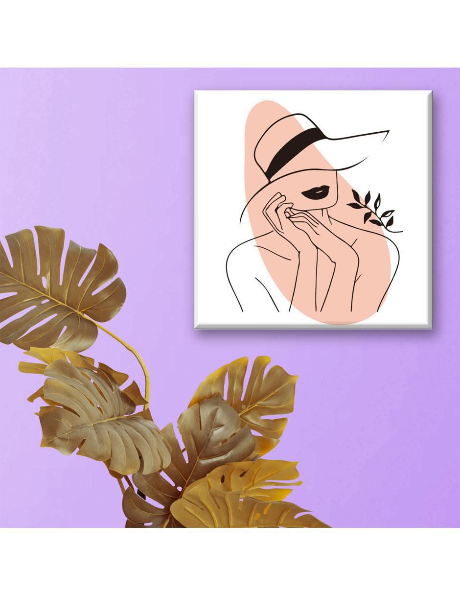 Cuadro decorativo Silueta mujer con sombrero 5