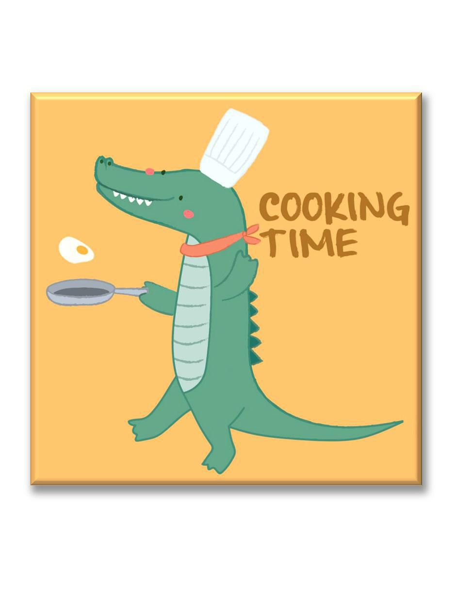 Cuadro decorativo Cocodrilo chef 1