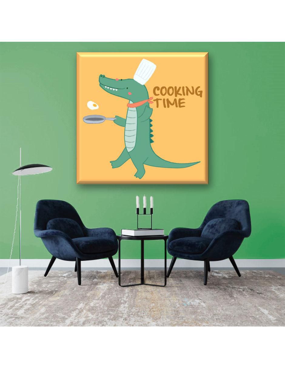Cuadro decorativo Cocodrilo chef 5