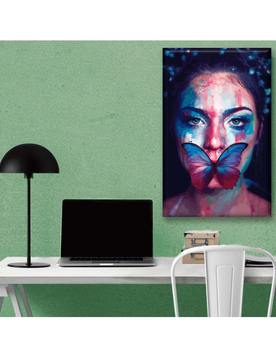 Cuadro decorativo Industria Grafica Ciento 23 Mariposa y mujer