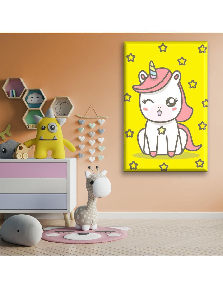Cuadro decorativo Industria Grafica Ciento 23 Unicornio estrella