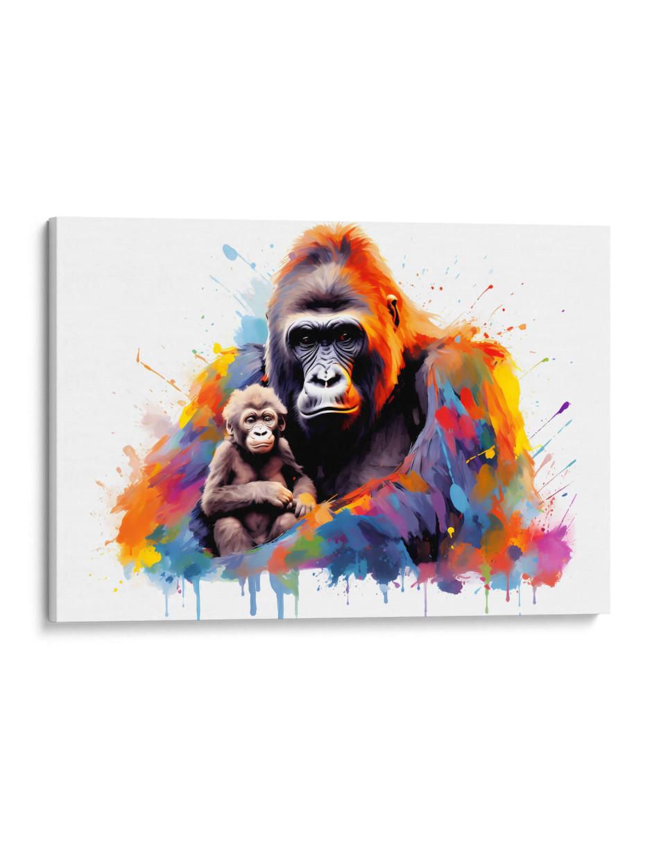 Cuadro decorativo Canvas Lab Familia gorila