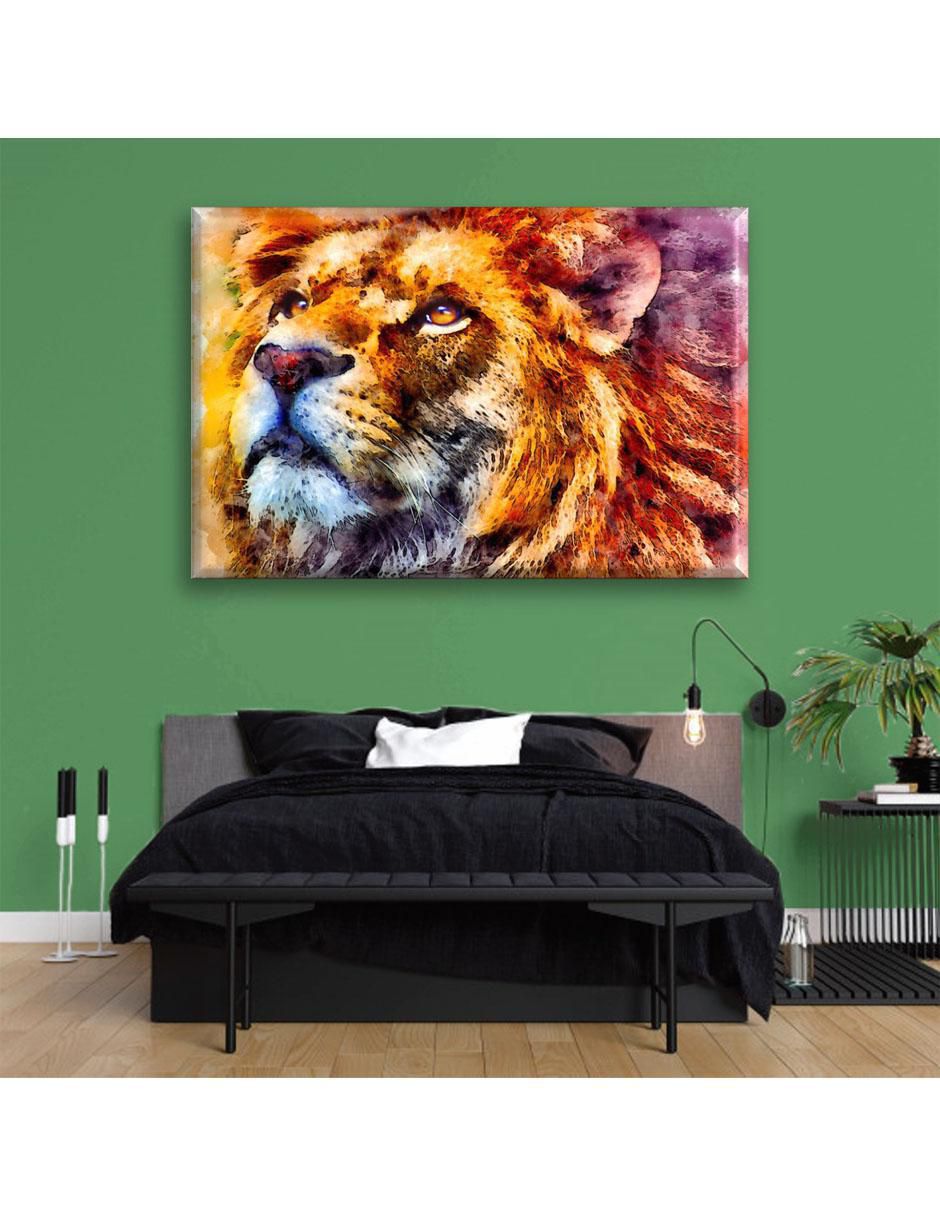 Cuadro decorativo León pintura 5