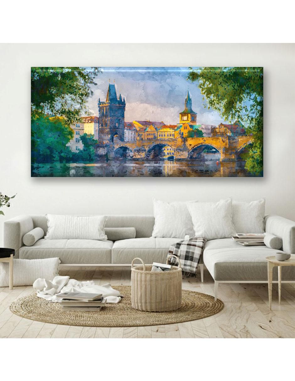 Cuadro decorativo Industria Grafica Ciento 23 Pintura en el lago acuarela