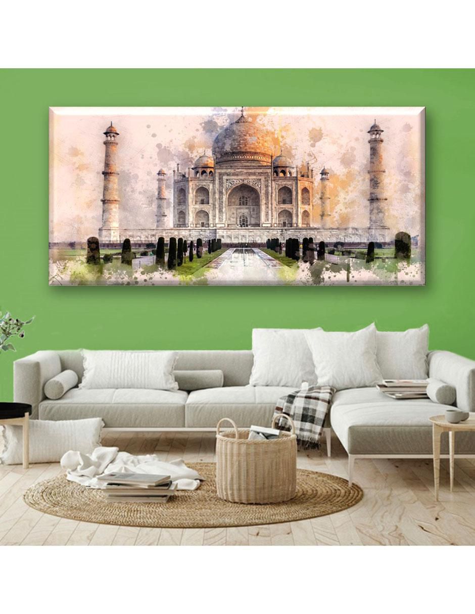 Cuadro decorativo Industria Grafica Ciento 23 Taj Mahal acuarela