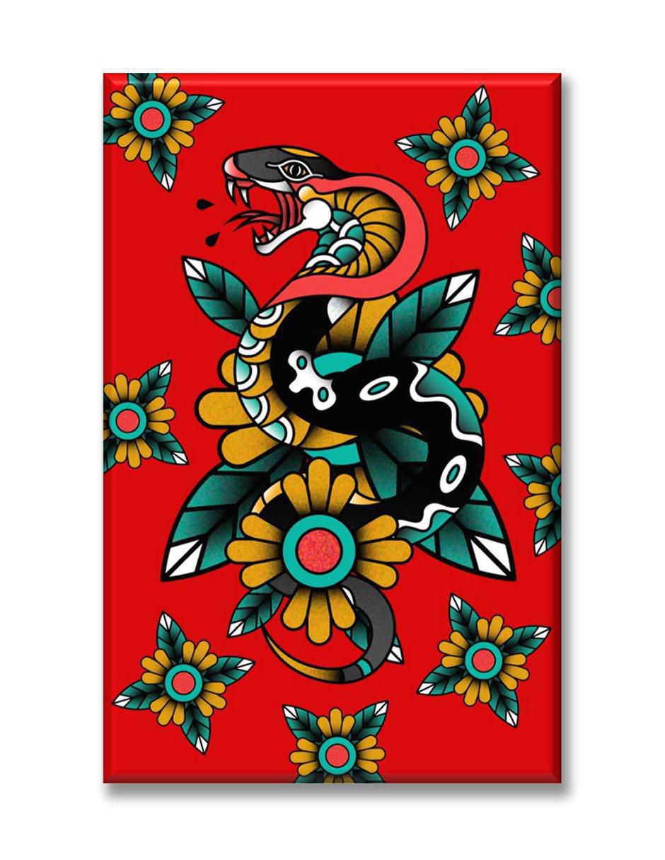 Cuadro decorativo Serpiente tatuaje 1